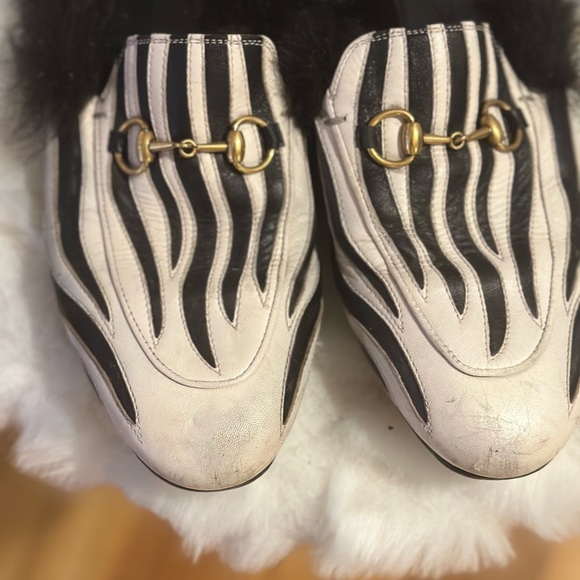 Gucci Leather Mules with Fur Slippers - Picture 3 of 7